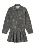 GANNI printed buttoned dress - Grey