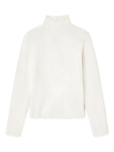GANNI flower jacquard mockneck top 