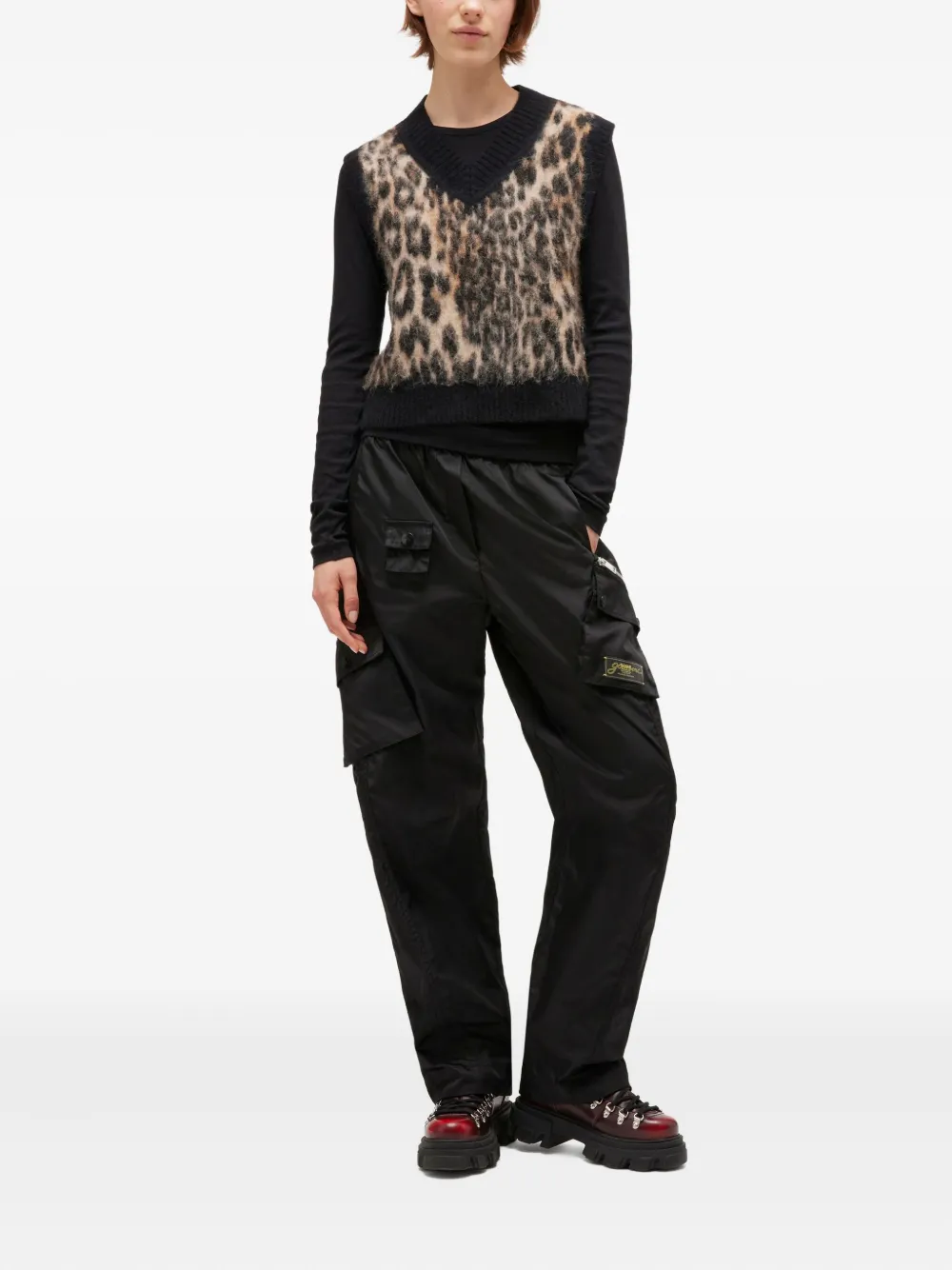 GANNI V-neck leopard-print vest | Vests & Tank Tops | Image 2