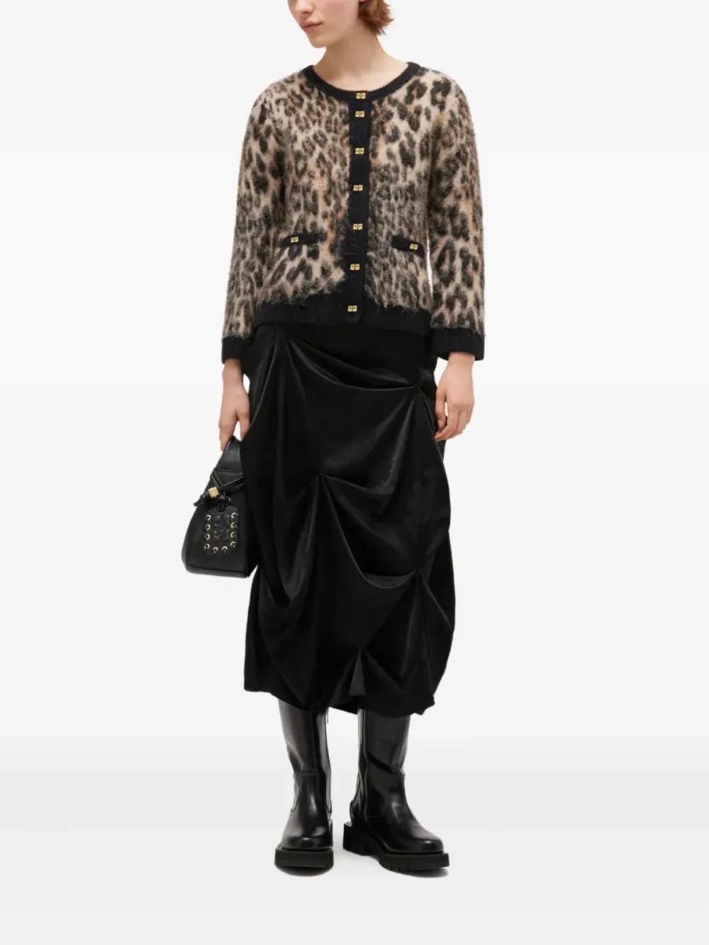GANNI leopard-print button cardigan | Cardigans | Image 2