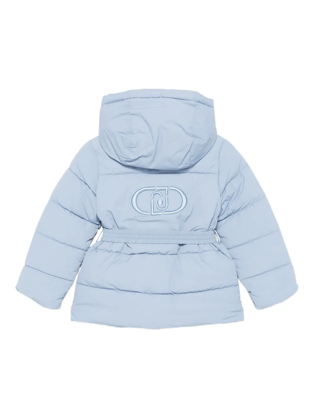 Liu Jo Kids Donsjack met capuchon en ceintuur Blauw