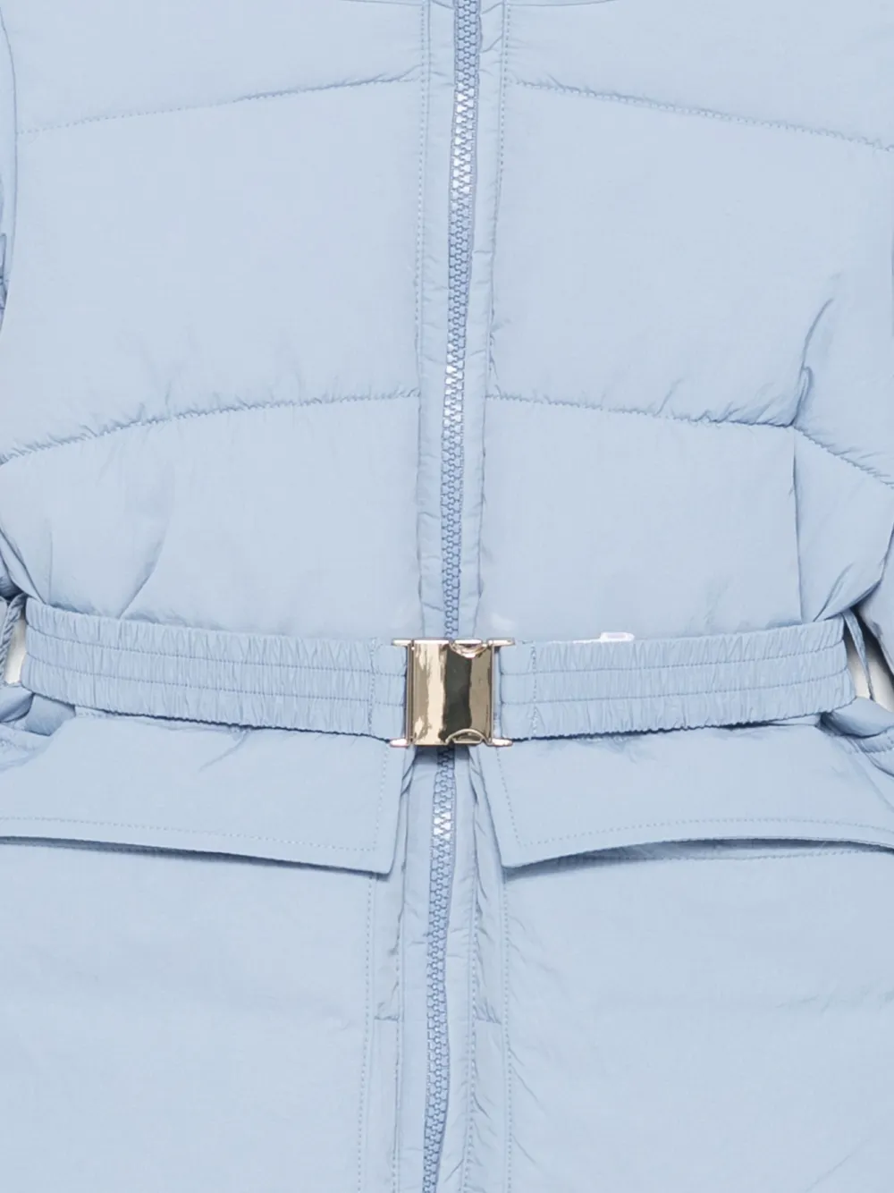 Liu Jo Kids Donsjack met capuchon en ceintuur Blauw