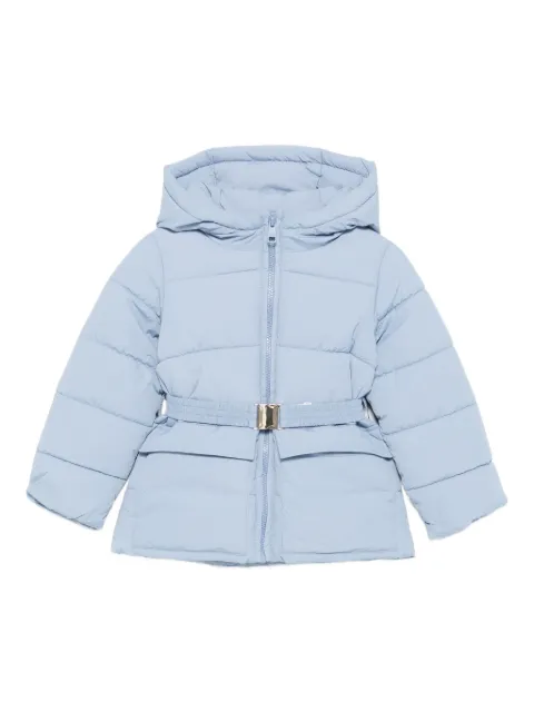 Liu Jo Kids hooded belted puffer jacket