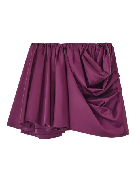 GANNI draped mini skirt