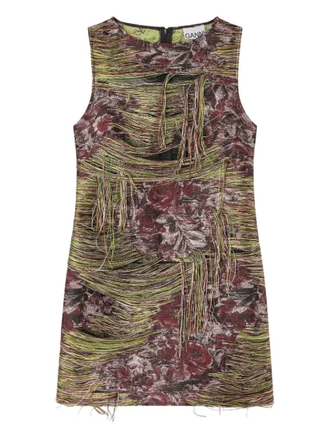 GANNI vestido corto con flecos