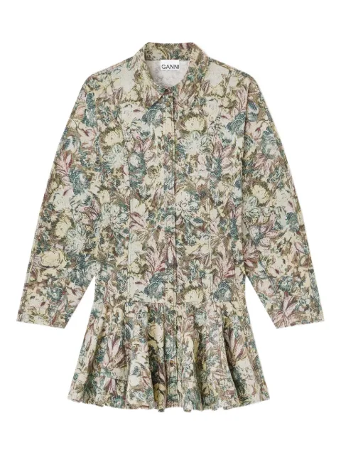 GANNI vestido con motivo floral