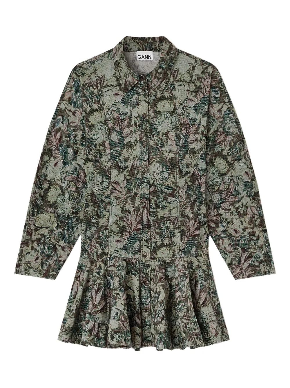 GANNI Abito a fiori - Toni neutri