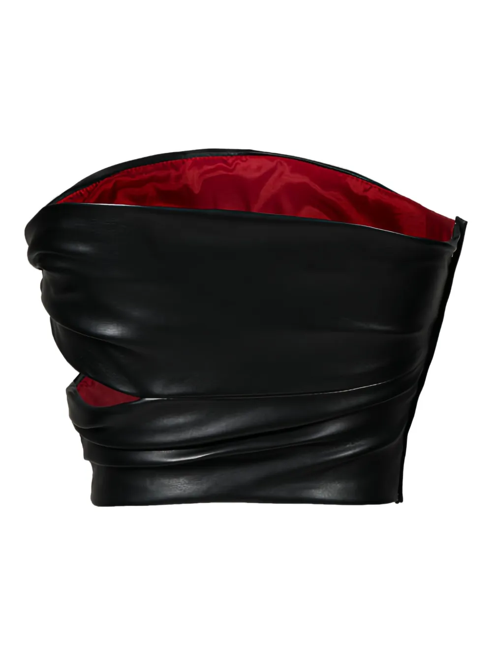 Lika draped faux-leather top | Vests & Tank Tops | Image 2