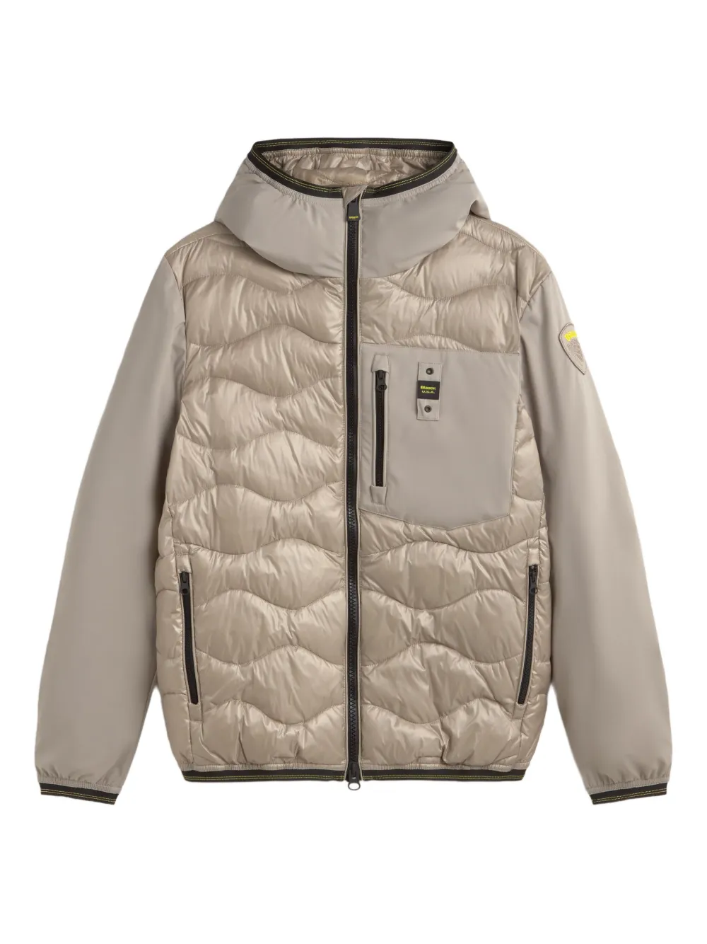 Blauer quilted hooded jacket Beige