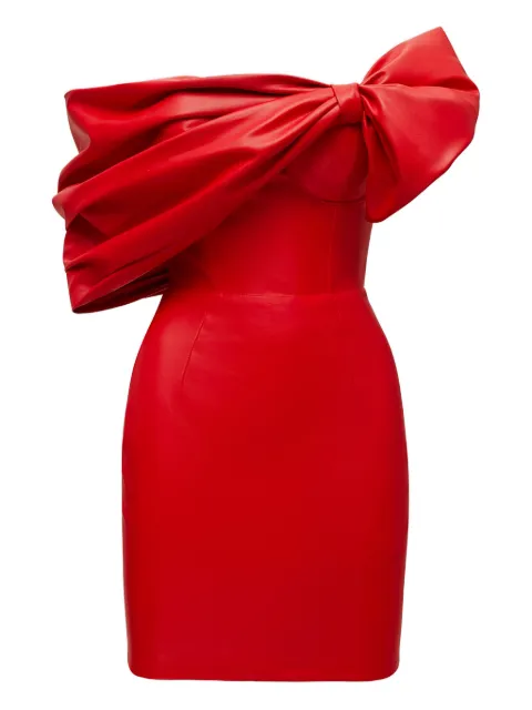 Lika bow-detail bustier mini dress