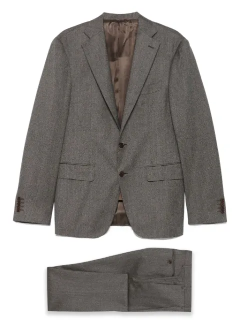 Canali herringbone wool suit