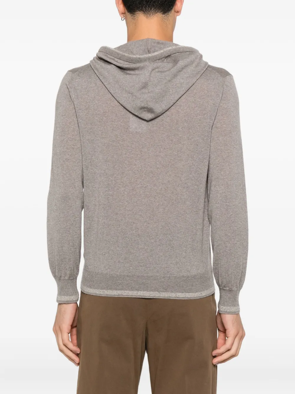 Canali wool-blended hoodie Beige