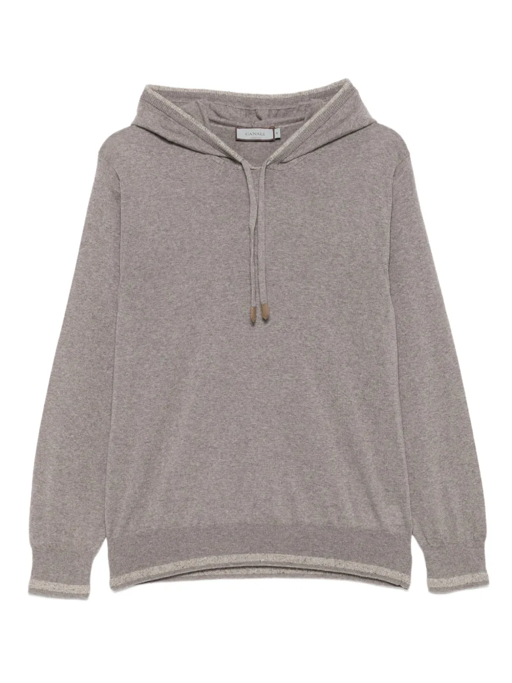 Canali wool-blended hoodie Beige