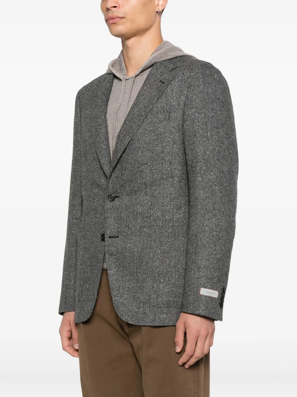 Canali Wollen blazer Grijs