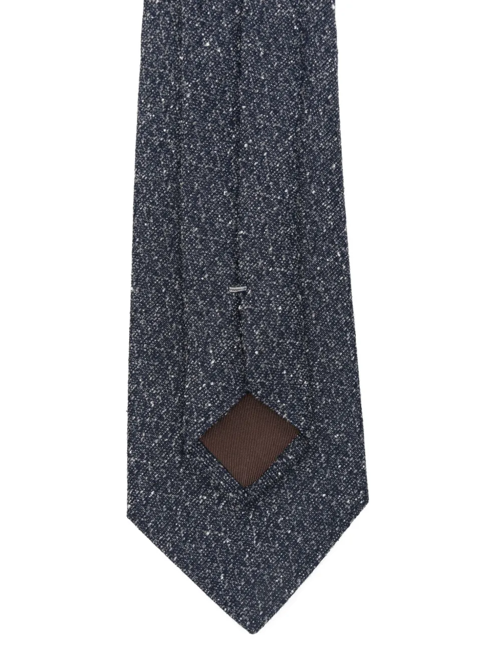 Canali speckled silk-wool tie Blauw