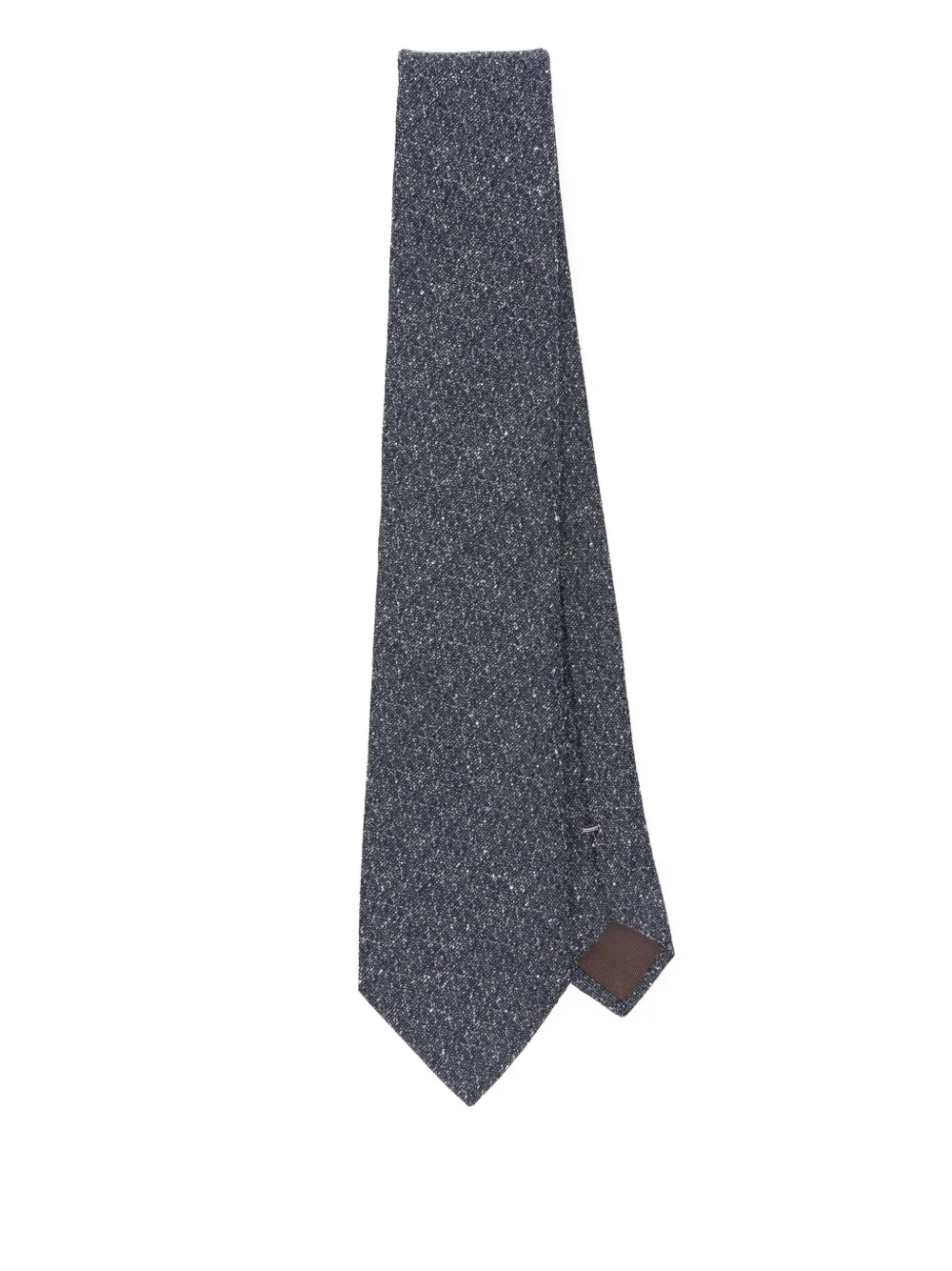 Canali speckled silk-wool tie Blauw