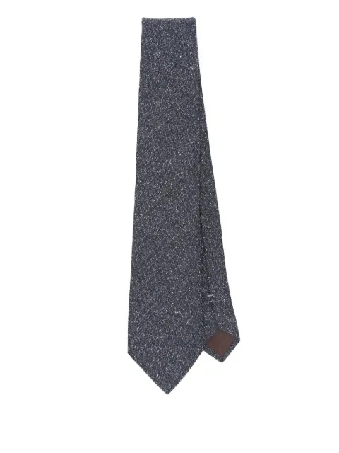 Canali speckled silk-wool tie