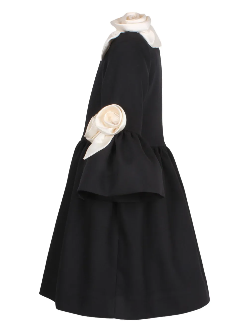 JESSIE AND JAMES KIDS Flared jurk verfraaid met rozen Zwart