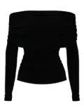 Lika off-shoulder draped top - Black