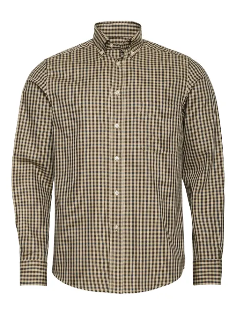 LOJA DAS MEIAS camisa con motivo de cuadros y botones