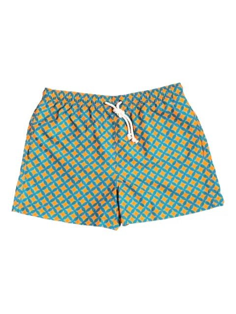 GASSA D AMANTE Amalfi geometric print swim shorts