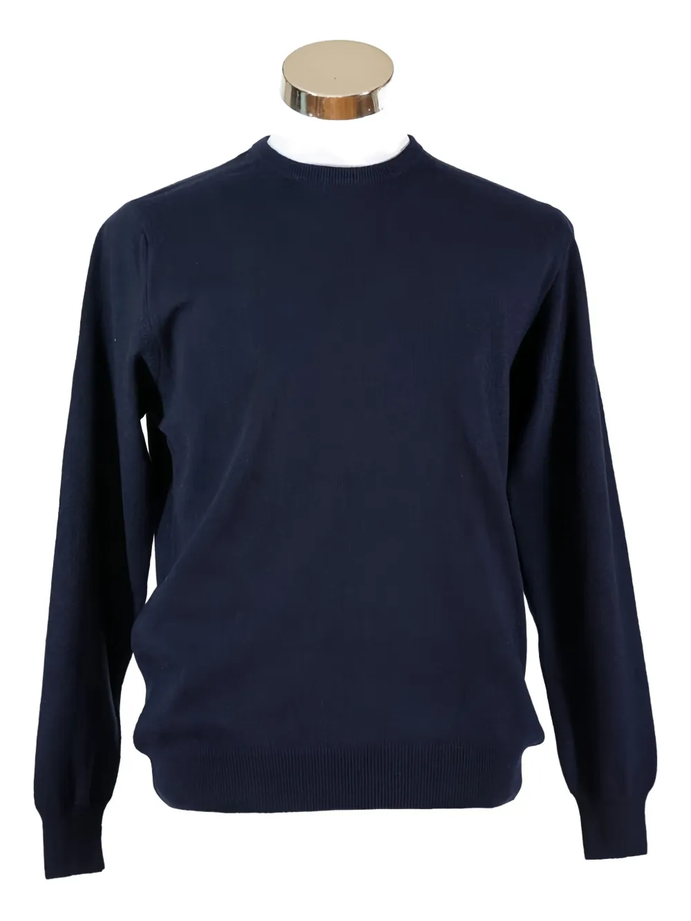 Loja Das Meias Crew Neck Knitted Sweater In Blue