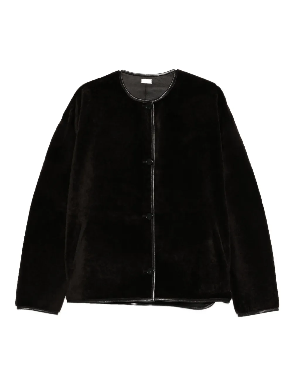 Utzon Jod button-fastening shearling jacket | Brown | Image 1
