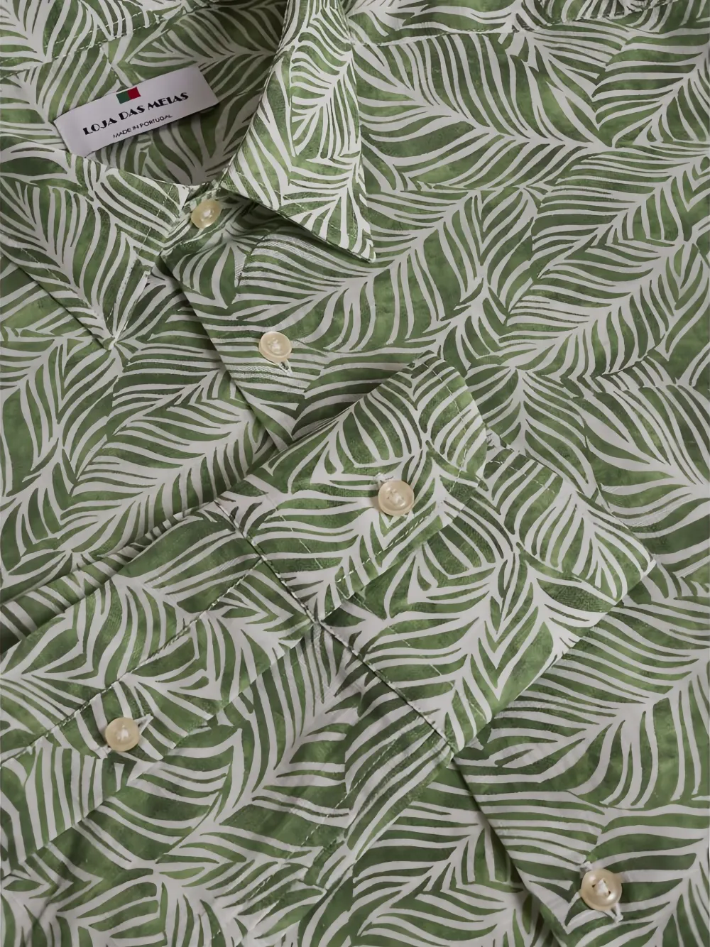 Loja Das Meias Leaf-print Shirt In Green