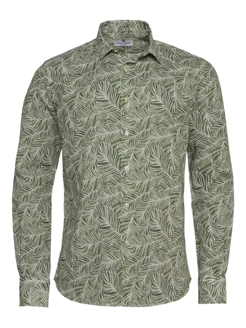 LOJA DAS MEIAS leaf-print shirt