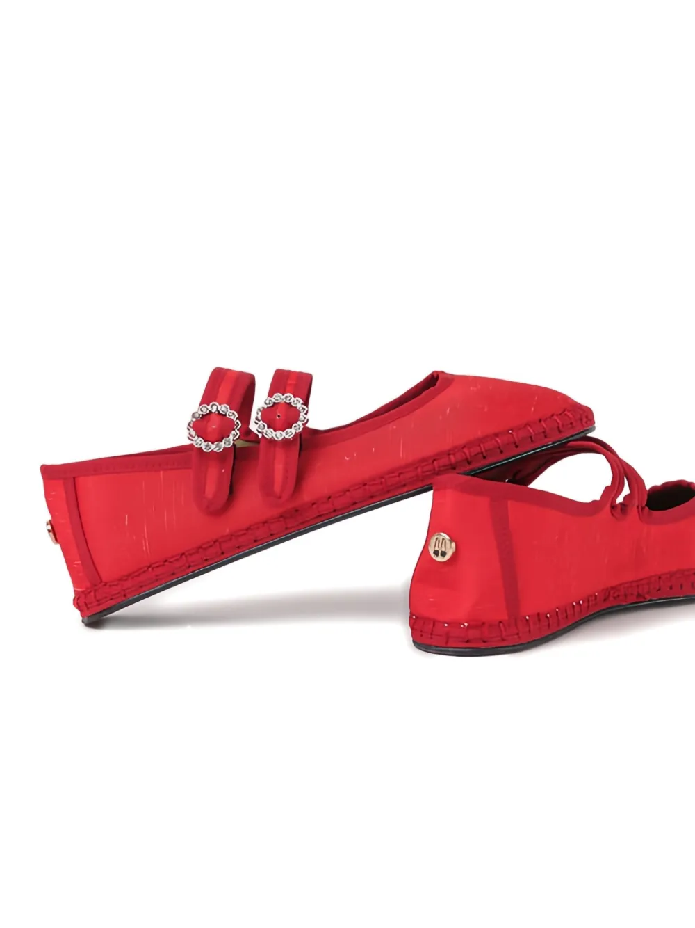 Sveti Stefan Double-lace Ballet Flats In Multi