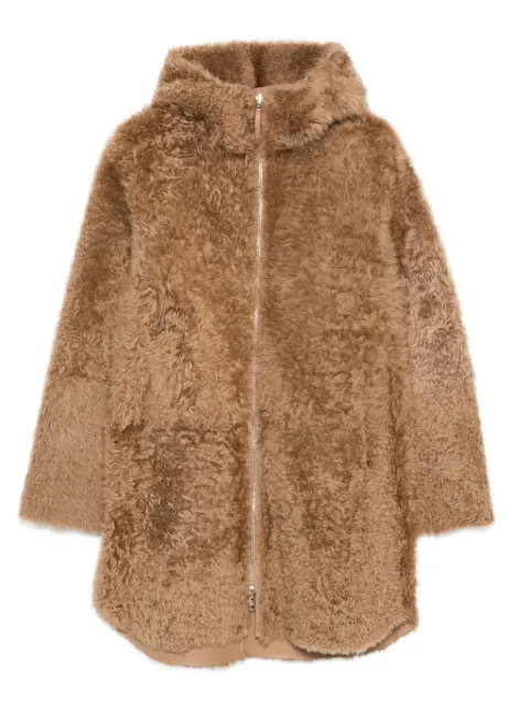 Utzon Joli hooded shearling coat