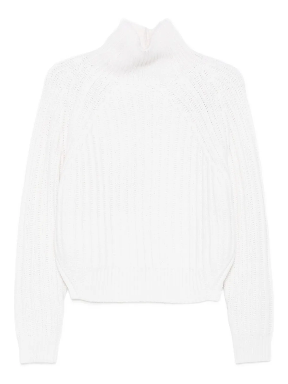 ribbed turtleneck sweater