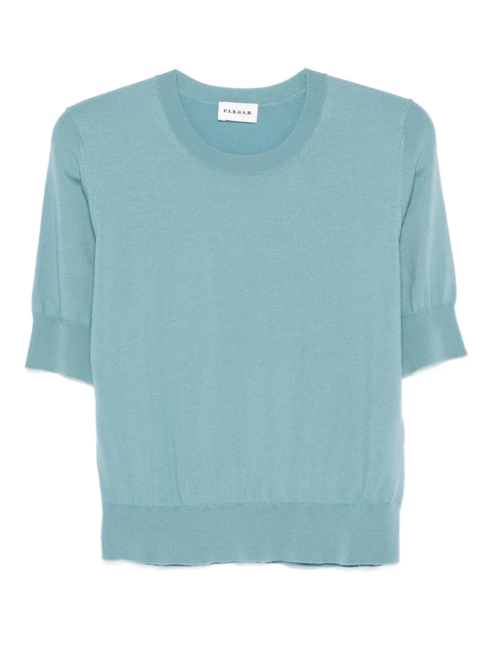 P.a.r.o.s.h Short-sleeves Round-neck Top In Blue
