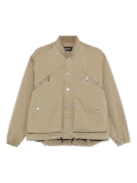 DSQUARED2 zip-pocket button-fastening jacket