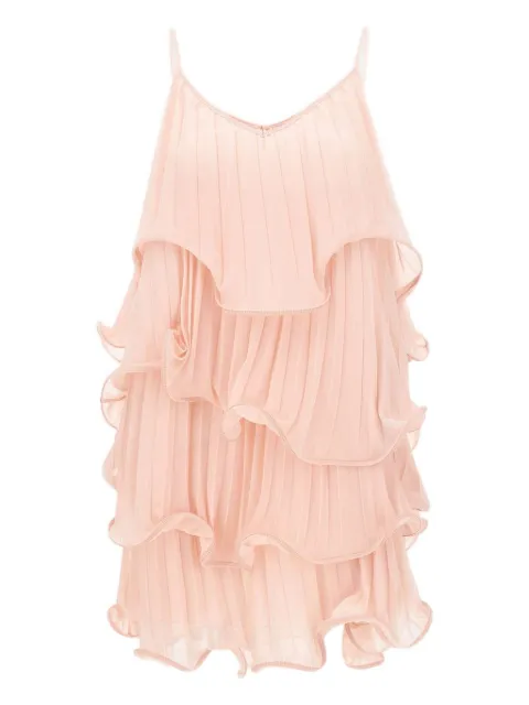 kaos pleated ruffled mini cocktail dress