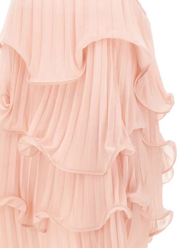 Kaos Abito Da Cocktail Corto Con Ruches Rosa FARFETCH IT