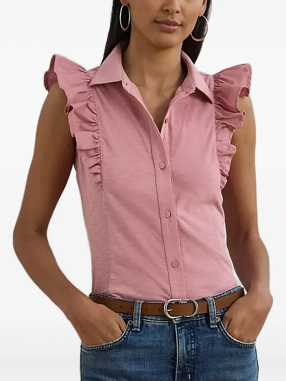 Lauren Ralph Lauren Blouse met ruches Roze