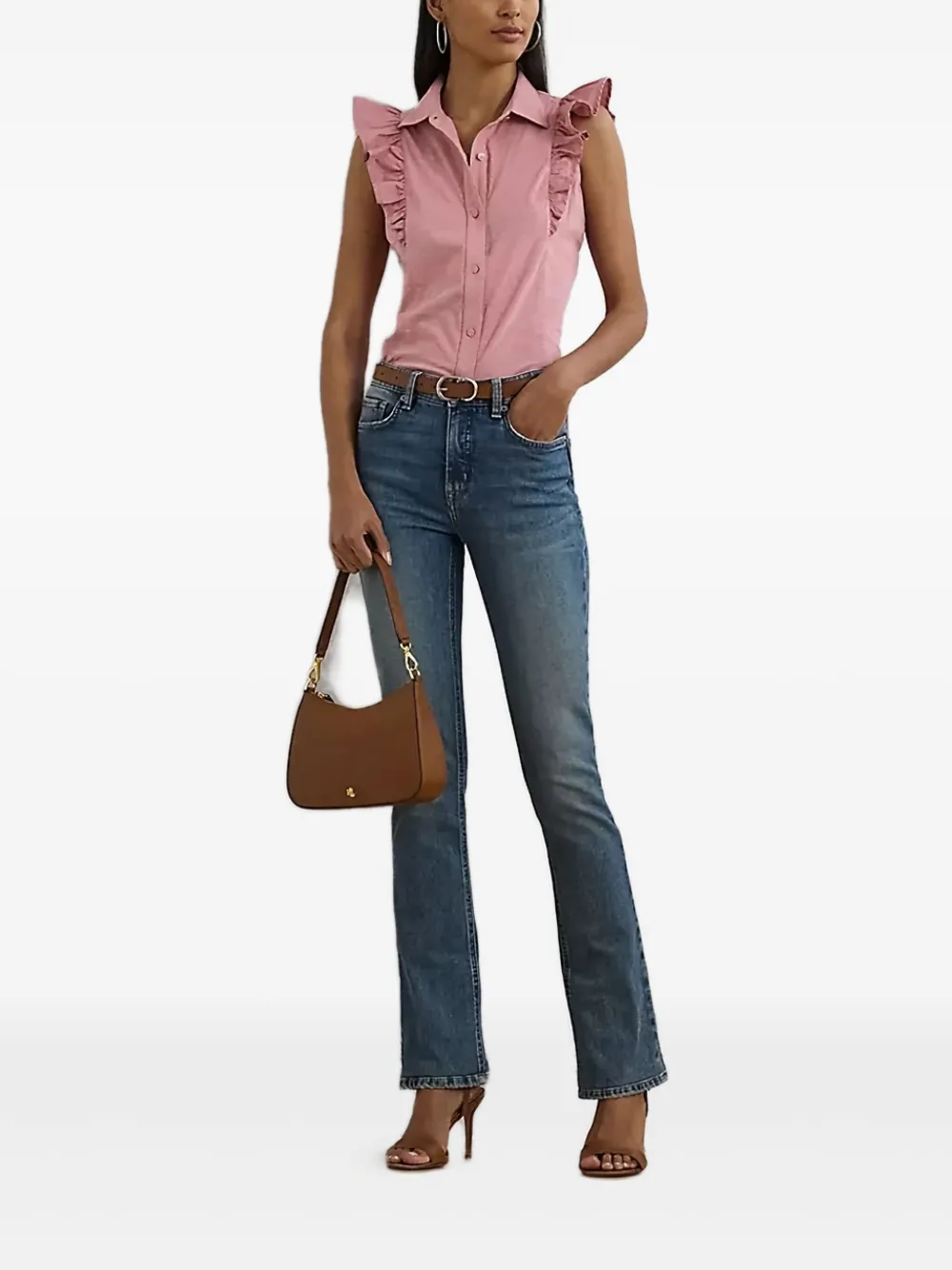 Lauren Ralph Lauren Blouse met ruches Roze