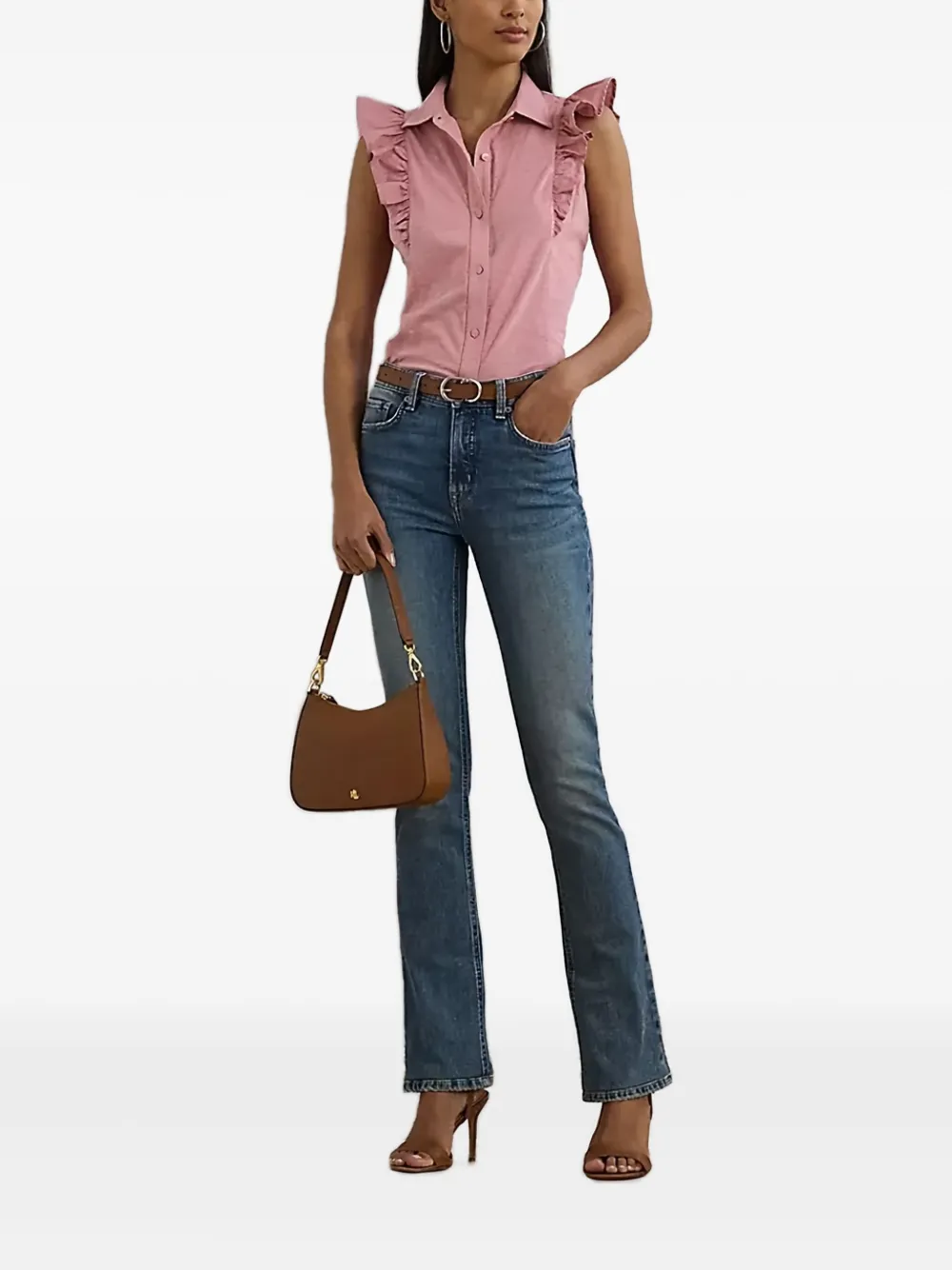 Lauren Ralph Lauren Blouse met ruches - Roze