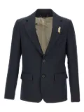 Golden Goose feather-embellished button blazer - Blue