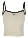 adidas leopard-straps tank top - White