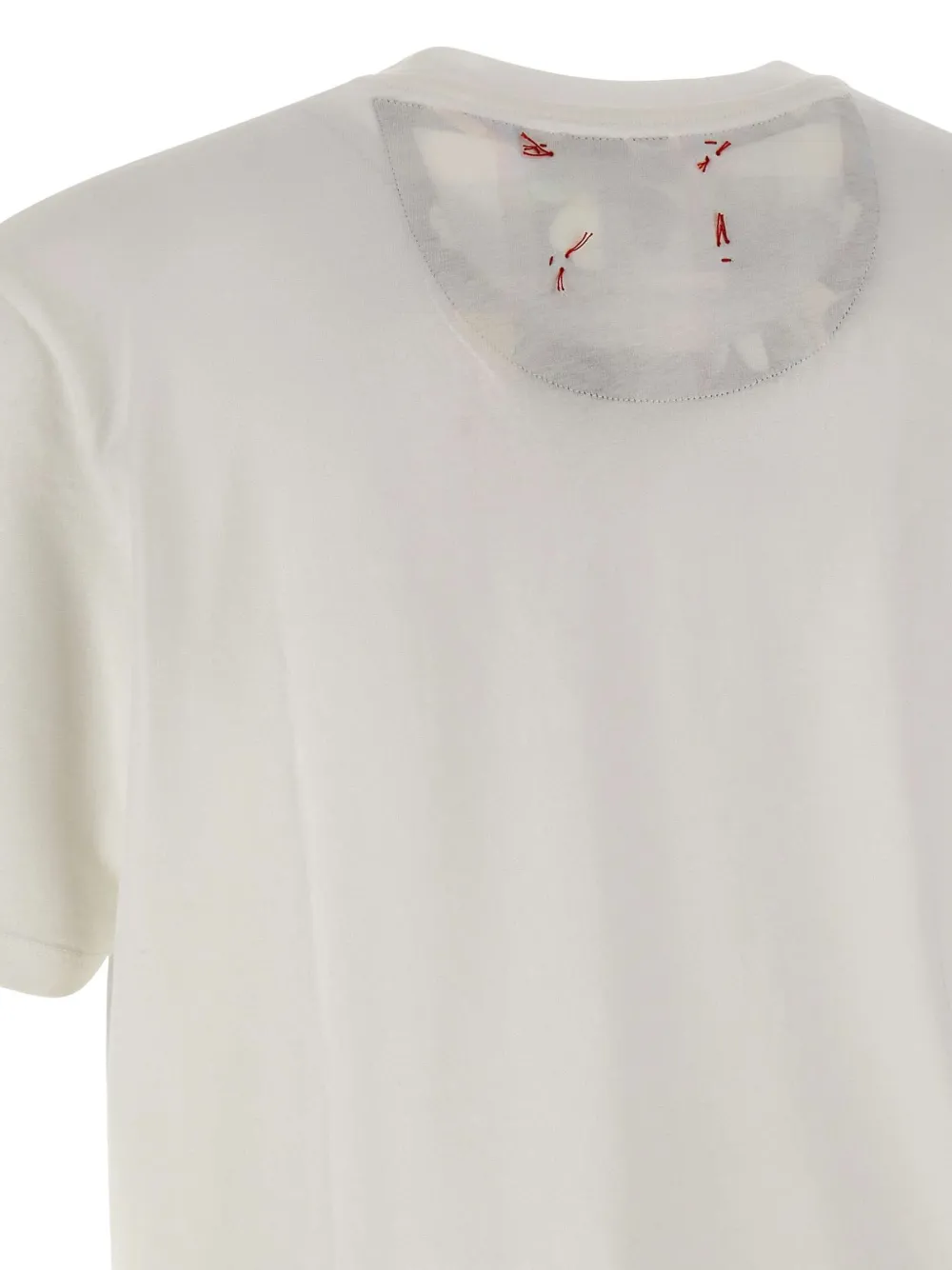 BOB floral-embroidered pocket T-shirt Wit