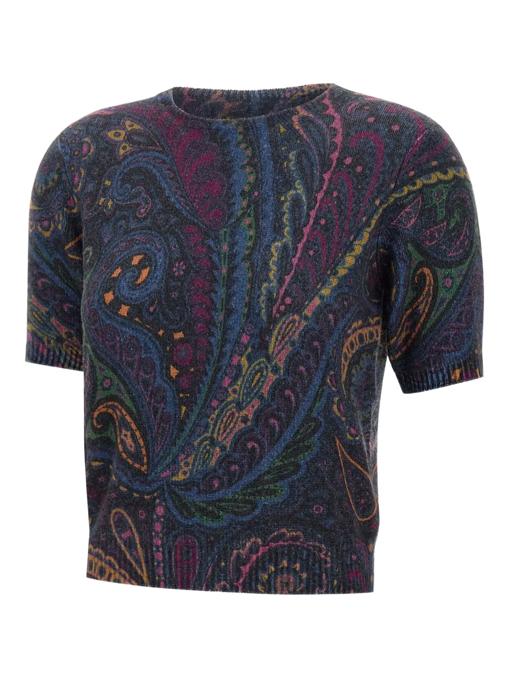 paisley-print short-sleeve top