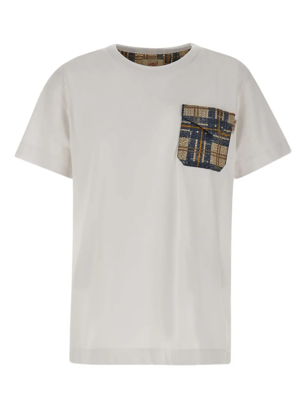 pocket plaid-pattern T-shirt