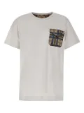 BOB pocket plaid-pattern T-shirt - White