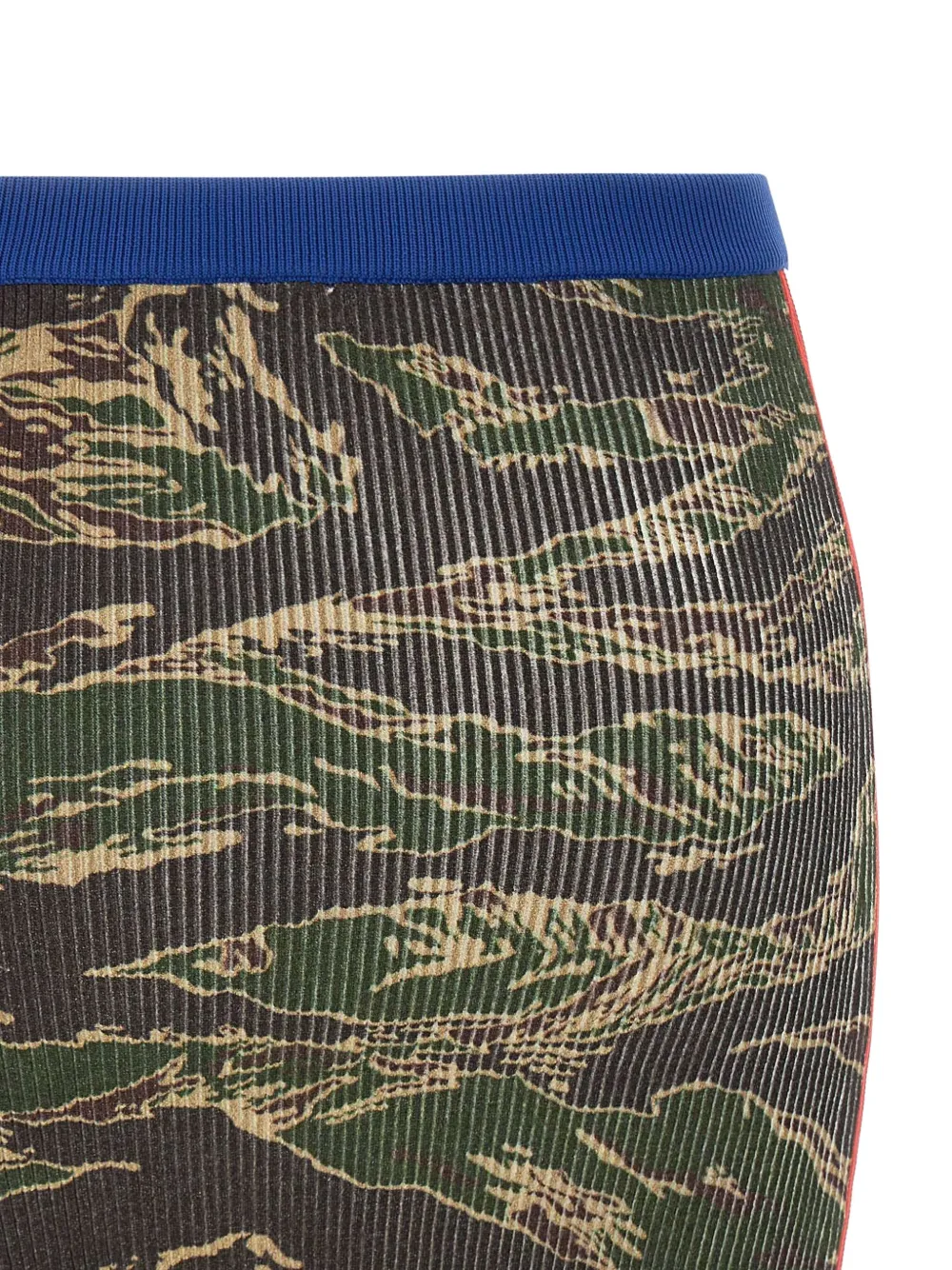 Diesel camouflage rib-knit skirt Groen