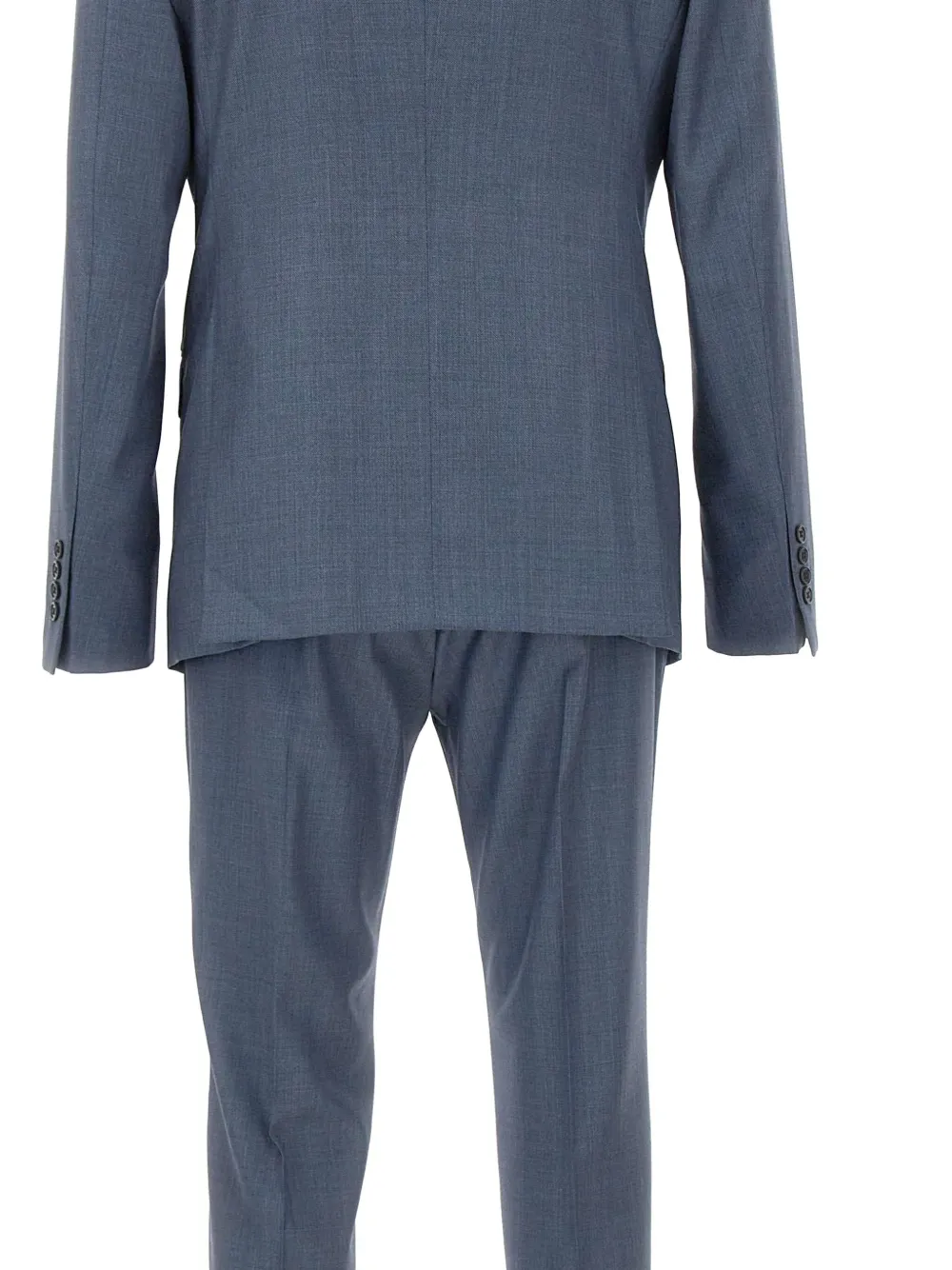 Emporio Armani two-button peaked-lapels single-breasted suit Blauw