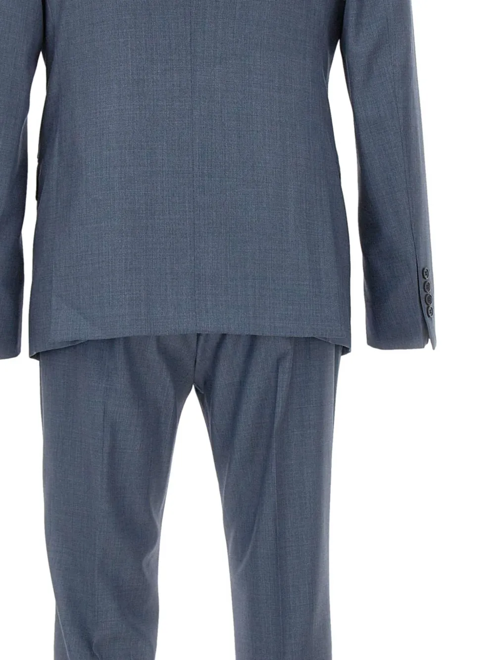 Emporio Armani two-button peaked-lapels single-breasted suit Blauw