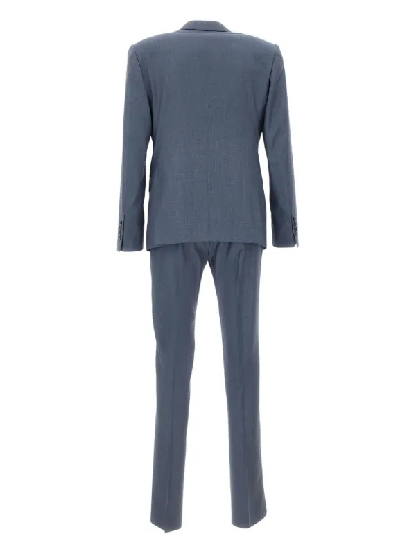 Emporio Armani ピークドラペル シングルスーツ | ブルー | FARFETCH JP
