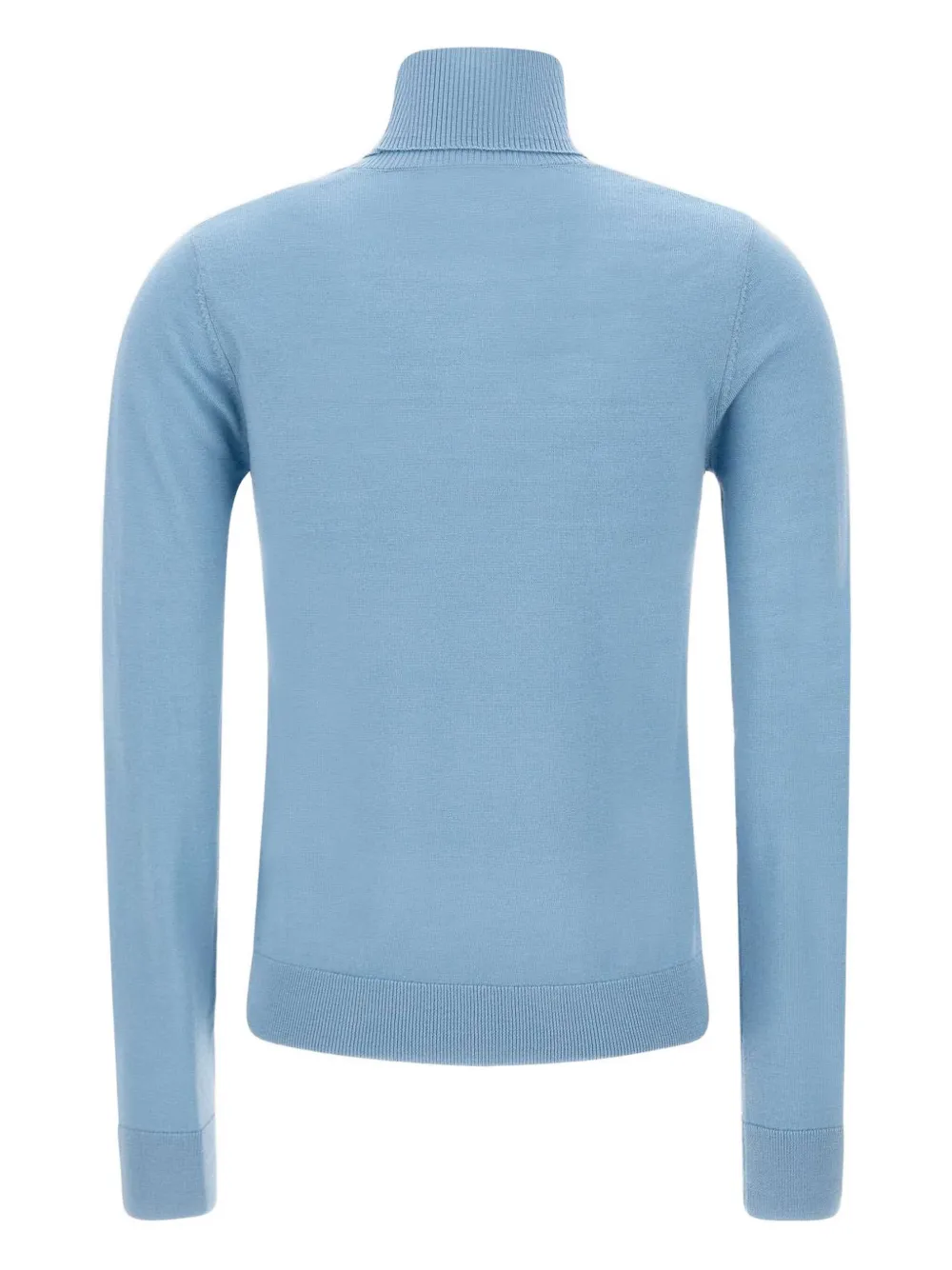 Iceberg logo-embroidered turtleneck sweater Blauw